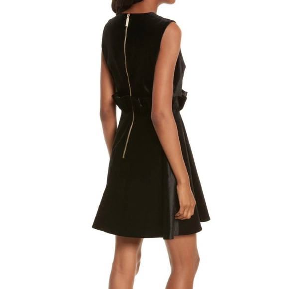 Elegant Black Queen Bee Ruffle Shift Dress Ted Baker NWT - Picture 6 of 16